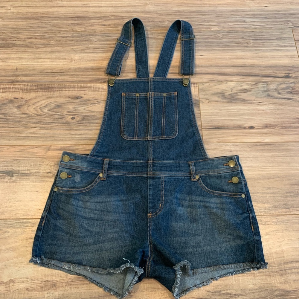 Jean short overalls